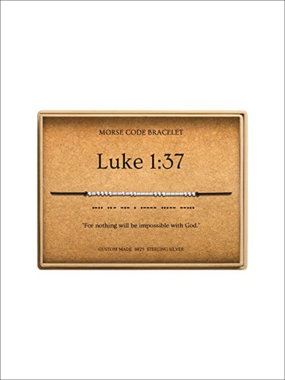 Morse Code Bracelet 925 Sterling Silver Christian Bible Verse Adjustable